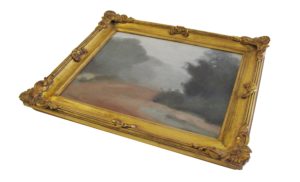 Original oil painting by Clarice Beckett in a restored, antique gold frame.