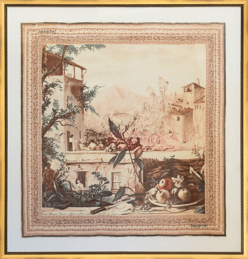 The Framer's Workshop, Berkeley Ca: Framed Hermes Silk Scarf